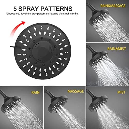 FEELSO Shower Head with Shower Filter | 15-Stage Water Purification, 5 Spray Modes, High Pressure, Easy Install thumbnail 4