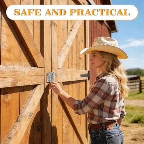 Alise Flip Latch Gate Latch, Heavy Duty Stainless Steel Door Lock for Barn Wood Fence Sliding Doors, Brushed Nickel (2.45 in Length) thumbnail 3