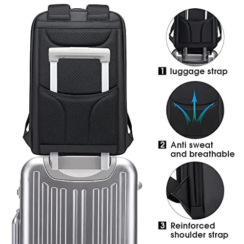 BANGE Business Smart Backpack Waterproof Fit 15.6 Inch Laptop Backpack with USB Charging Port, Travel Durable Backpack (Grey) | 39.4 cm (15.6 in) Laptop Compartment thumbnail 5