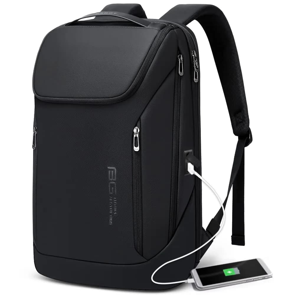 BANGE Business Smart Backpack Waterproof fit 15.6 Inch Laptop Backpack with USB Charging Port, Travel Durable Backpack (35cm x 49cm x 14cm) - main product image