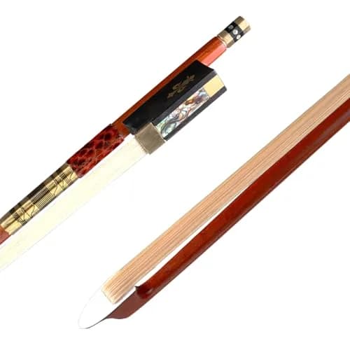 AMZZ Full Size 4/4 Pernambuco Violin Bow with Case | Handmade, Lightweight, Warm Sound thumbnail 3