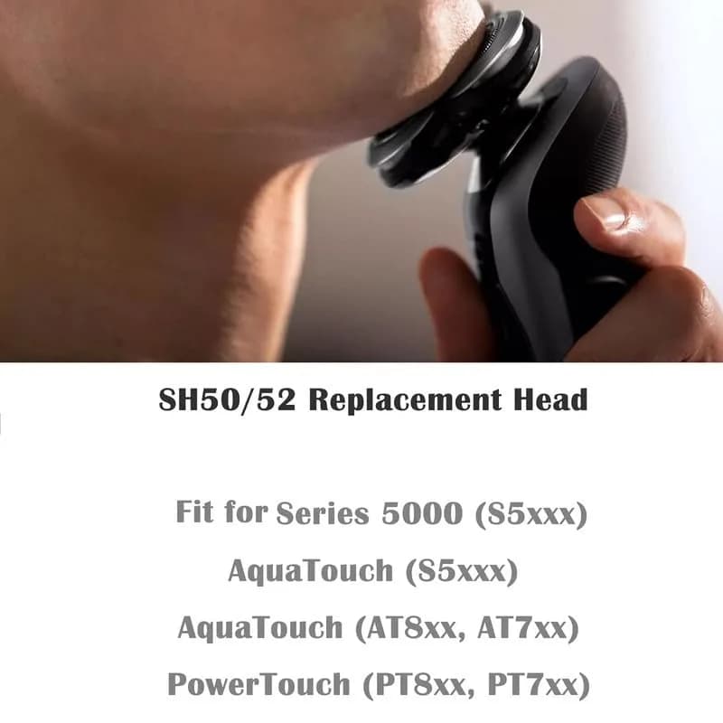 Suleto SH50/52 Replacement Heads for Philips Series 5000 Shavers, 3 Count | Precision Cutting System thumbnail 4