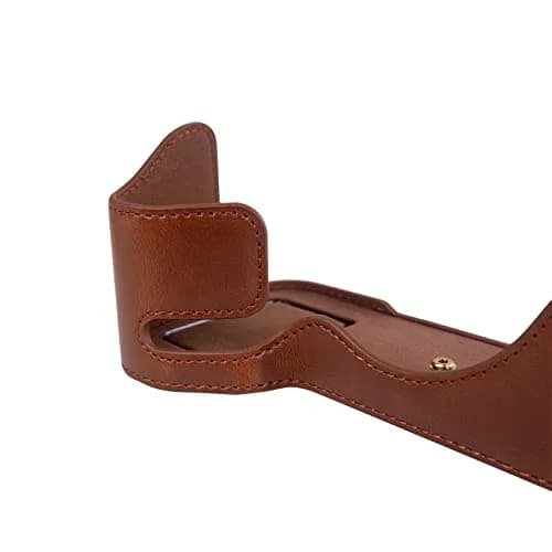 Rieibi PU Leather Half Camera Case for Sony Alpha 7 IV a7S III A1 Cameras | Coffee thumbnail 7