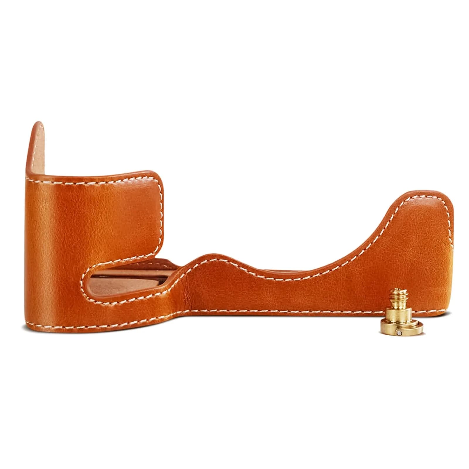 Rieibi PU Leather Half Camera Case for Sony Alpha 7 IV a7S III A1 Cameras | Coffee — Brown