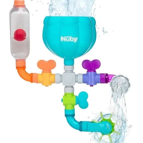 Nuby Wacky Waterworks Pipes Bath Toy - Baby Bathtub Toy with Interactive Features for Cognitive Development thumbnail 1