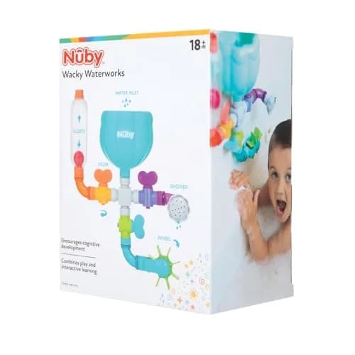 Nuby Wacky Waterworks Pipes Bath Toy - Baby Bathtub Toy with Interactive Features for Cognitive Development thumbnail 8