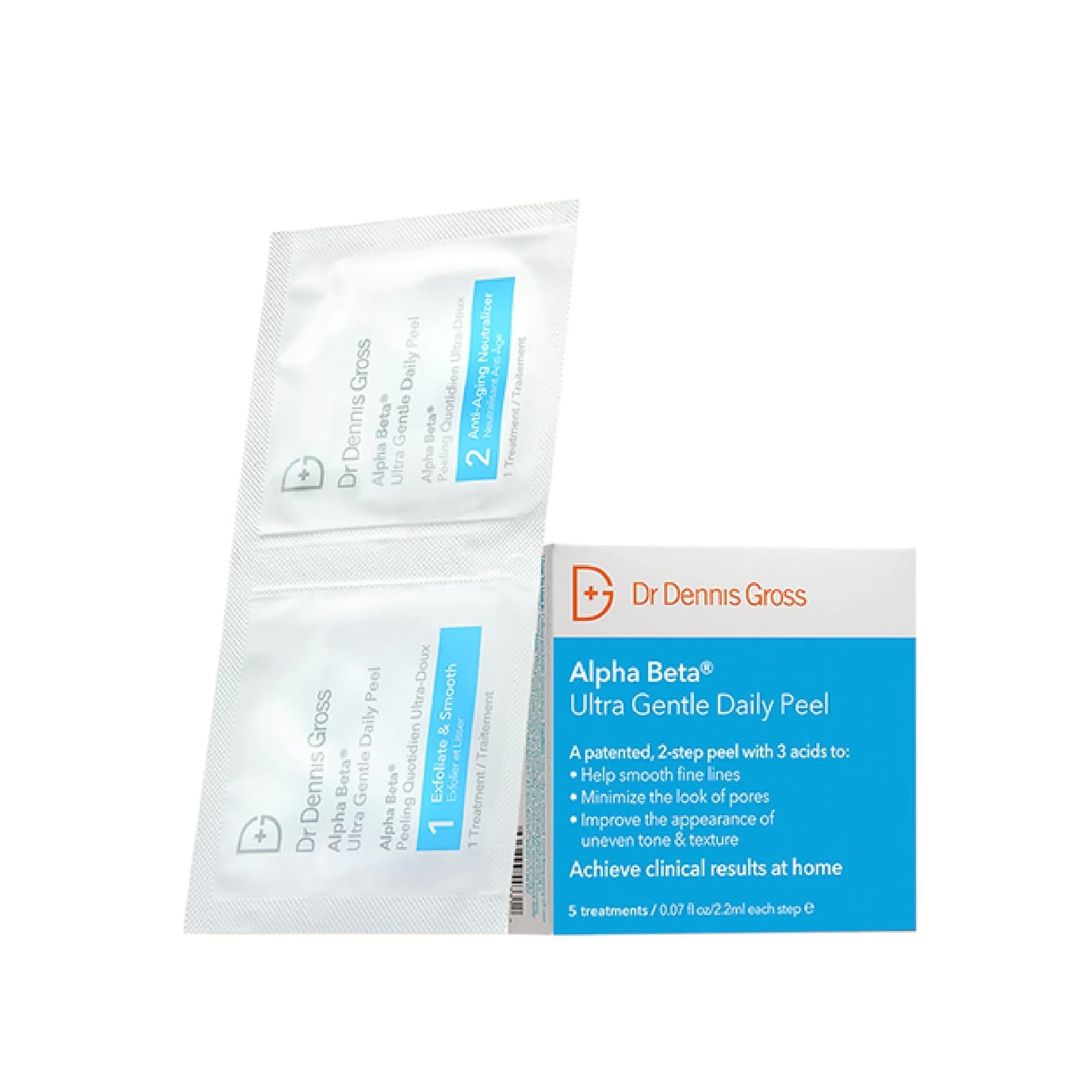 Dr Dennis Gross Alpha Beta Ultra Gentle Exfoliating Daily Peel - 5 Pack | Dermatologist-Formulated for Sensitive Skin - main product image