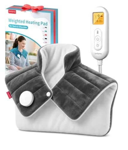 Comfytemp Weighted Heating Pad for Neck Shoulders Back 1.2 kg (2.6 lb) | 9 Heat Settings, 11 Auto-Off Timers, Machine Washable thumbnail 1