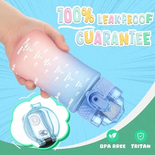 OLDLEY Kids Water Bottle for School, 355ml (12 oz) with Straw & Chug Lids, BPA-Free Tritan Plastic, Leak-proof, Dreamland thumbnail 8