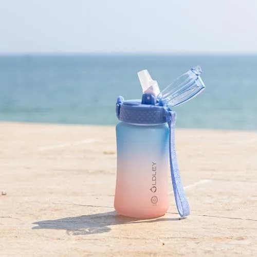 OLDLEY Kids Water Bottle for School, 355ml (12 oz) with Straw & Chug Lids, BPA-Free Tritan Plastic, Leak-proof, Dreamland thumbnail 2