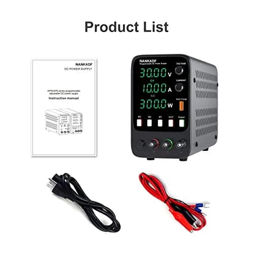 NANKADF 30V 10A DC Power Supply with USB Quick-Charge | Precision Encoder Knob & Memory Presets thumbnail 7