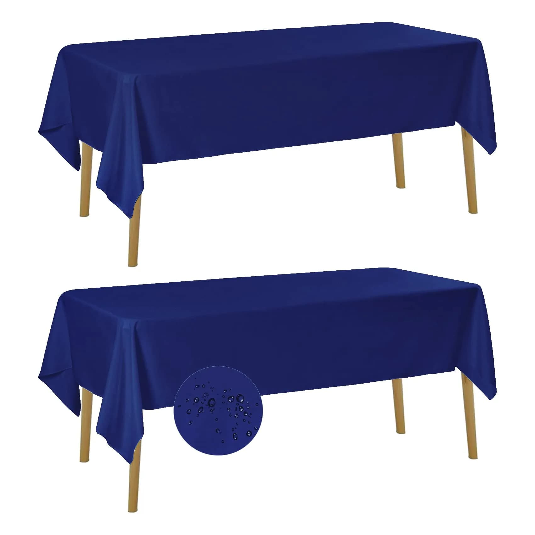 Fokitut Waterproof Rectangle Tablecloth 60x102 Inch | Stain & Wrinkle Resistant Polyester - main product image