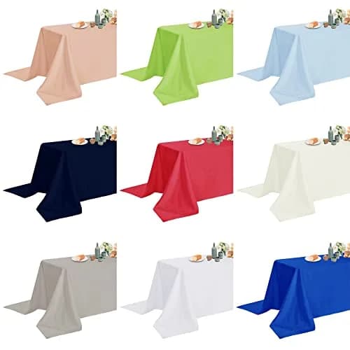 Fokitut 2 Pack Waterproof Rectangle Tablecloth 60x120 Inch | Stain & Wrinkle Resistant Polyester thumbnail 7