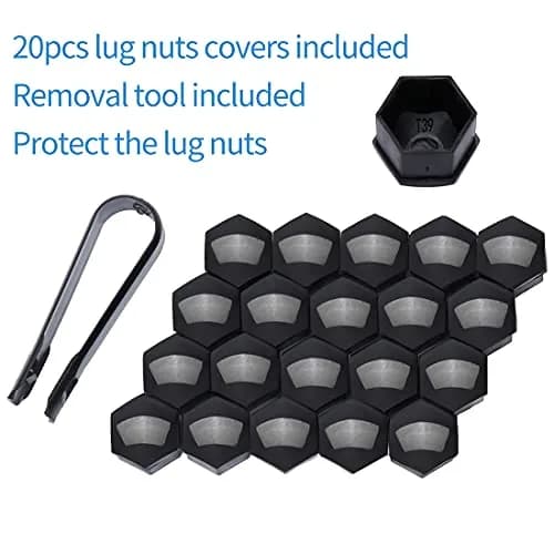 ChnewAuto M12x1.25 Black Lug Nuts 6 Spline Set of 20 | Anti-Theft Acorn Wheel Nuts thumbnail 3