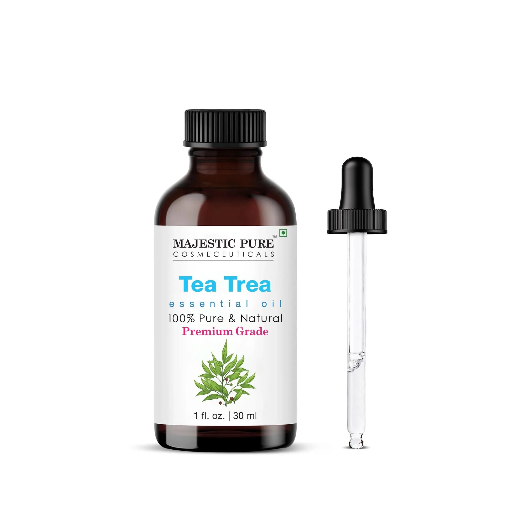 Majestic Pure Tea Tree Essential Oil 1 Fl Oz (30ml) | Pure & Natural for Diffuser, Aromatherapy, Soap & Candle Making