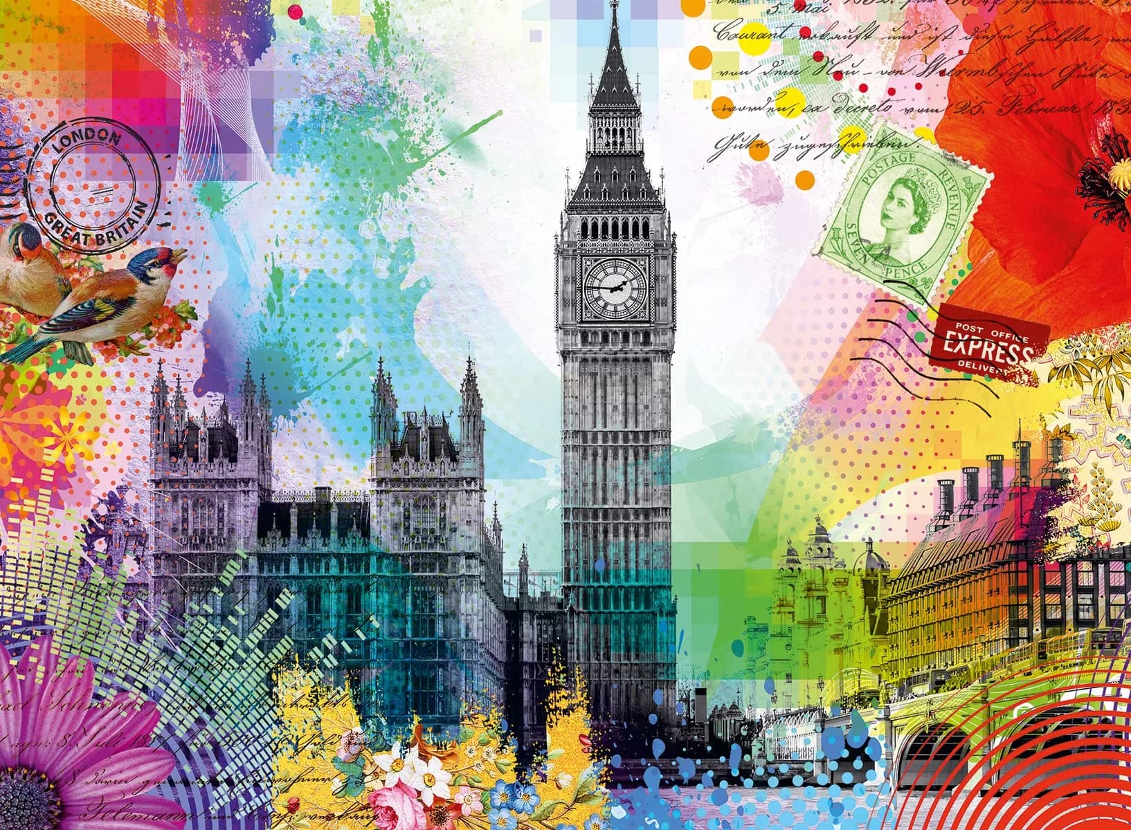 Ravensburger London Postcard 500-Piece Jigsaw Puzzle for Adults | Vibrant & Unique London Scene | Perfect Interlocking Fit | Long-Lasting Quality | Ideal for Ages 12 & Up - main product image