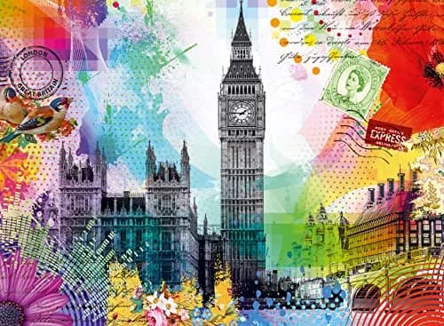 Ravensburger London Postcard 500-Piece Jigsaw Puzzle for Adults | Vibrant & Unique London Scene | Perfect Interlocking Fit | Long-Lasting Quality | Ideal for Ages 12 & Up thumbnail 1