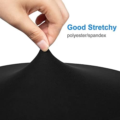 HFATMOS Black Round Stool Covers 2 Pcs | Elastic Circle Seat Slipcovers for 12-15 inch Stools thumbnail 3