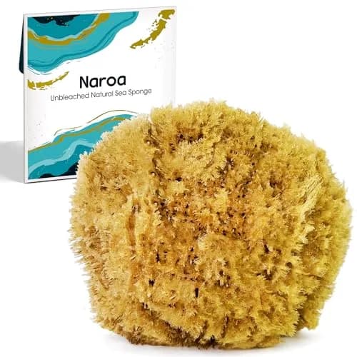 Naroa Exfoliating Natural Sponge for Shower Large | Bath Sea Loofah for Healthy Skin thumbnail 1