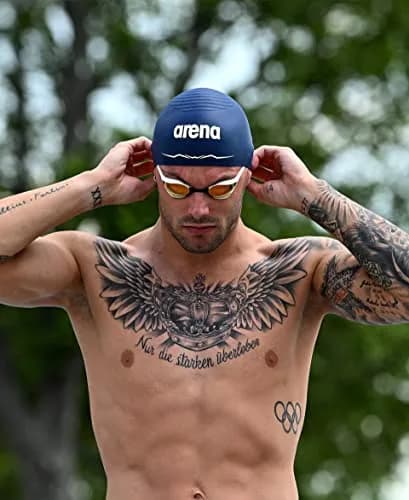Arena Silicone Racing Swim Cap Large Navy | Hydrodynamic Performance for Competitive Swimming thumbnail 4