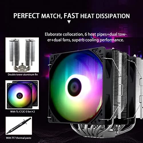 Thermalright Peerless Assassin 120 SE ARGB CPU Air Cooler, 155mm Height | Dual TL-C12C-S PWM Fans, 6 Heat Pipes, AM4/AM5/LGA1700/115X Compatible thumbnail 3