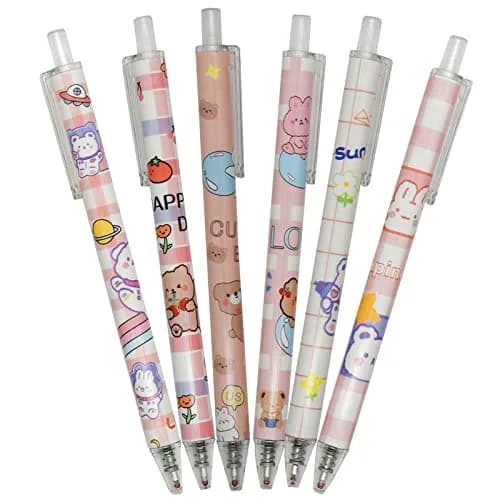 Maydahui Cartoon Bear Rabbit Gel Pen Set 12 pcs | Smooth Ink, Animal Design, 0.5mm Fine Point thumbnail 7