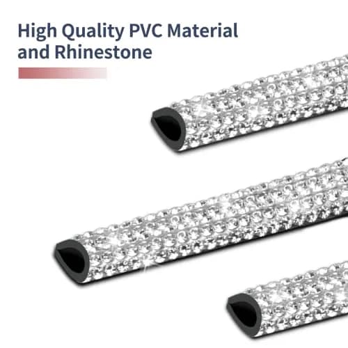 INSAUTO Bling Car Vent Outlet Trim 10-Pack | Sparkly Rhinestone Interior Decoration for Women thumbnail 3