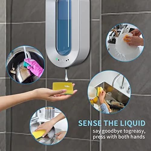 Haiaoxonr Automatic Soap Dispenser 700ml | Touchless Wall Mount for Bathroom & Kitchen thumbnail 2