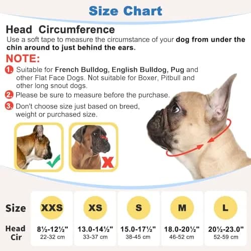 BARKLESS French Bulldog Muzzle, Full Panting Mesh Short Snout | Breathable, Adjustable for Large Dogs thumbnail 4