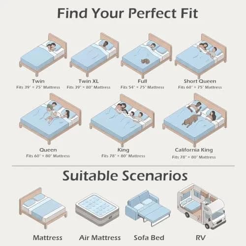 Hansleep Queen Mattress Topper 135cm x 190cm (53" x 75") | Gel Memory Foam & Bamboo Viscose for Back Pain Relief thumbnail 4
