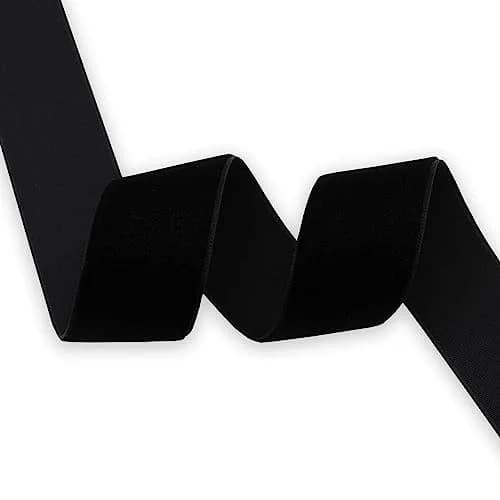 XMRIBBON Black Velvet Ribbon Single Sided 2.54 cm (1 Inch) x 9.14 m (10 Yards) Spool | Classic Solid Nylon Craft Ribbon thumbnail 4