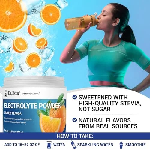 Dr. Berg Zero Sugar Hydration Keto Electrolyte Powder 10.86oz | 50 Servings, No Sugar, Pink Himalayan Salt thumbnail 6