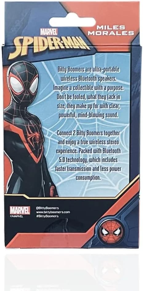 Bitty Boomers Miles Morales Mini Bluetooth Speaker 5cm (2") | Sync 2 for Stereo Mode thumbnail 6