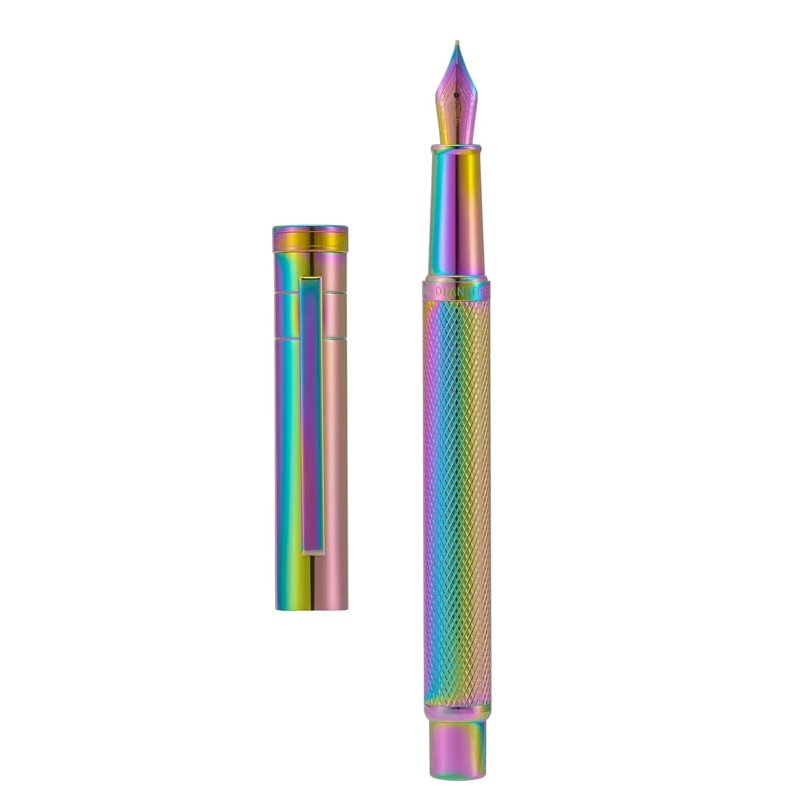 Asvine Hongdian Forest Fountain Pen Bent Nib Rainbow Color 1.0mm (13.8cm) | Smooth Ink Flow for Professionals — Rainbow