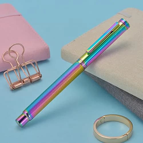 Asvine Hongdian Forest Fountain Pen Bent Nib Rainbow Color 1.0mm (13.8cm) | Smooth Ink Flow for Professionals thumbnail 4
