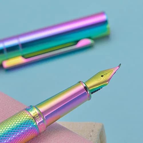Asvine Hongdian Forest Fountain Pen Bent Nib Rainbow Color 1.0mm (13.8cm) | Smooth Ink Flow for Professionals thumbnail 6