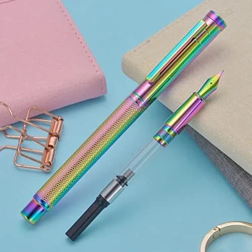 Asvine Hongdian Forest Fountain Pen Bent Nib Rainbow Color 1.0mm (13.8cm) | Smooth Ink Flow for Professionals thumbnail 8