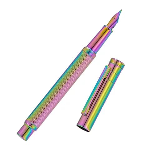 Asvine Hongdian Forest Fountain Pen Bent Nib Rainbow Color 1.0mm (13.8cm) | Smooth Ink Flow for Professionals thumbnail 3