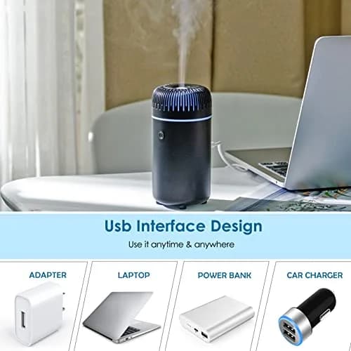 UrrSovv USB Car Diffuser Humidifier 100ml (3.38 Fl Oz) | Ultrasonic Cool Mist for Car & Home thumbnail 4
