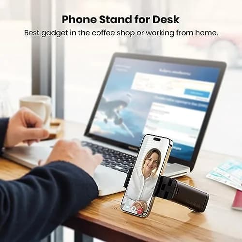Klearlook 2-Pack Airplane Phone Holder Mount, Black | 360° Rotating Travel Stand for Phones 4.7-6.9 inches thumbnail 4
