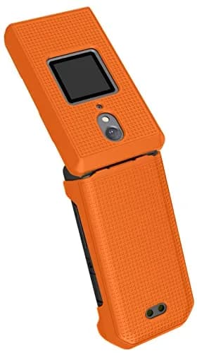 Nakedcellphone CAT S22 Flip Case with Belt Clip - Bright Orange | Hard Shell Rotating Holster Holder thumbnail 6
