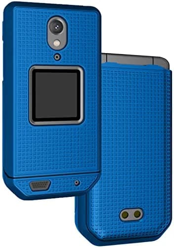 Nakedcellphone Combo for CAT S22 Flip Phone Case with Belt Clip - Blue | Slim Polycarbonate Cover & Rotating Holster thumbnail 2