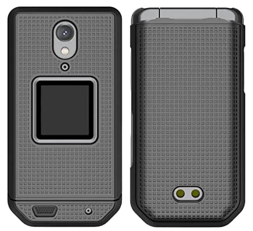 Nakedcellphone Combo for CAT S22 Flip Phone Case with Belt Clip - Black | Slim Polycarbonate Cover & Rotating Holster thumbnail 4