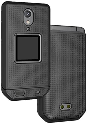 Nakedcellphone Combo for CAT S22 Flip Phone Case with Belt Clip - Black | Slim Polycarbonate Cover & Rotating Holster thumbnail 2
