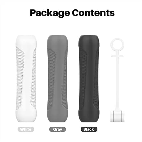 NIUTRENDZ 3 Pack Silicone Grip for Apple Pencil 1st Generation, Grey + Black + White | Ergonomic Sleeve for Comfortable Writing thumbnail 7