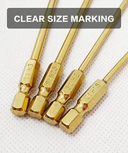 Raflot RC Hex Bit Set 1.5mm, 2.0mm, 2.5mm & 3.0mm | Titanium Coated, High Hardness (100mm Length) thumbnail 2