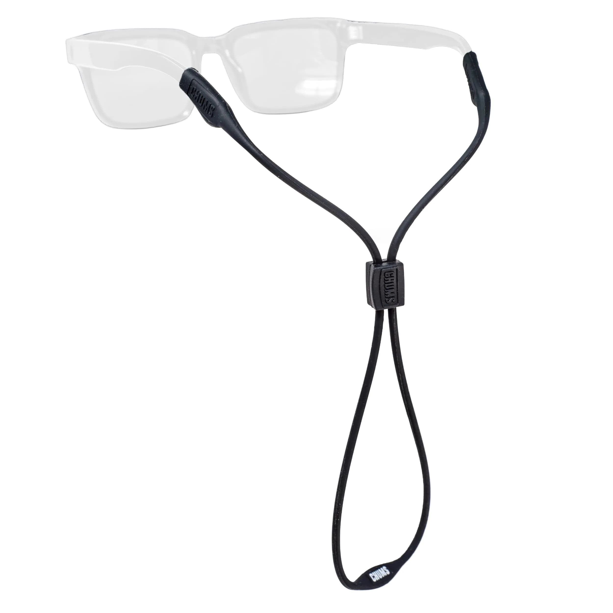 Chums Slim Retainer - Adjustable Black Silicone Eyewear Keeper for Men & Women | 19-inch (48.26 cm)