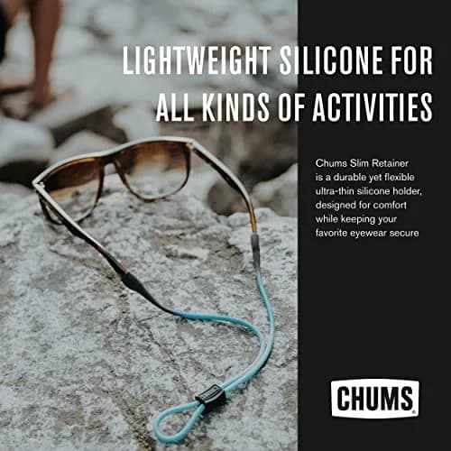 Chums Slim Retainer - Adjustable Black Silicone Eyewear Keeper for Men & Women | 19-inch (48.26 cm) thumbnail 2
