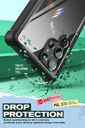 i-Blason Transparent Case for Samsung Galaxy S22 Ultra 6.8 Inch | Shock-Absorbing TPU Bumper Cover thumbnail 3