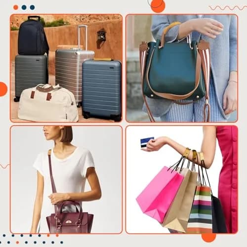 IUAQDP 2-Piece Handbag Handle Wrap Cover, Black | Durable PU Leather & Brass Clasp thumbnail 5